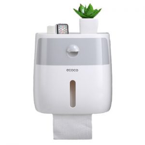 ONEUP Double Layer Tissue Box Wall Mounted Bathroom Waterproof Toilet Paper Holder Storage Box Napkin Roll Dispenser Organizer