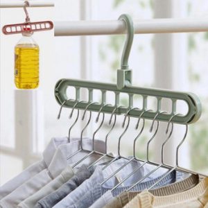 Multi-function Nine-hole 360 Rotating Magic Hanger Folding Hanger Wardrobe Drying Clothes Home Bedroom Storage Holder Organizer