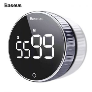 Baseus LED Digital Kitchen Timer For Cooking Shower Study Stopwatch Alarm Clock Magnetic Electronic Cooking Countdown Time Timer