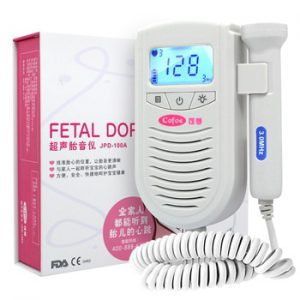 Cofoe Fetal Doppler Ultrasound Baby Heartbeat Detector Home Pregnant Doppler Baby Heart Rate Monitor Pocket Doppler monitor 3.0M