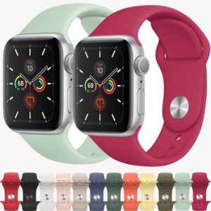 Strap for Apple watch band 42mm 38mm 44mm 40mm correa iwatch 5 4 3 2 sport silicone bracelet pulseira Apple watch 4 accessories