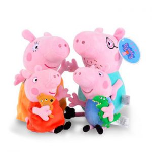 Original Brand 4Pcs/set Peppa Pig Stuffed Plush Toy 19/30cm Peppa George Pig Family Party Dolls Christmas New Year Gift For Girl