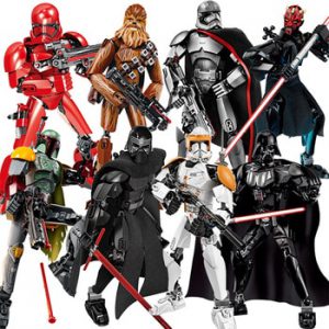 Star Wars Block Stormtrooper Darth Vader Kylo Ren Chewbacca Boba Jango Fett General Grievou Brick For Legoingly Figure Kid Toy