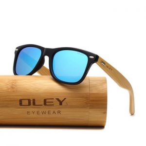 OLEY  Brand Bamboo Leg Polarized Sunglasses men Classic Square goggle Fashion Retro Female sun glasses Customizable logo YZ2140