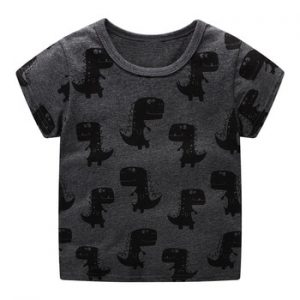 SAILEROAD Dinosaur Print Children Tops T Shirt for Kids Clothes Summer 2020 Boys T-Shirts Cotton 7Years Baby Girls Clothing