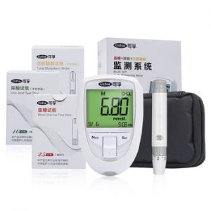 Cofoe 3 in 1 Cholesterol & Uric acid & Blood Glucose Meter Suit Medical Monitoring System Health Care Glucometer for Diabetes