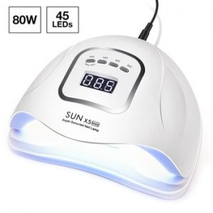 80W UV Lamp for Manicure Nail Dryer 45 PCS LEDs Nail Lamp For Quick Curing UV Gel Nail Polish With Motion sensing LCD Display