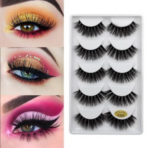 SHIDISHANGPIN 5 pairs mink eyelashes natural 3d mink lashes mink false lashes false eyelashes full strip lashes cilios faux cils