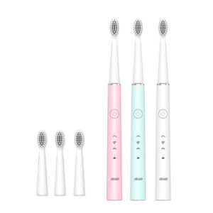 2020 NEW USB Rechargeable Electric Toothbrush Sonic Tooth Brush for Female and Girl with 4 soft Brush head