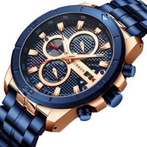 CURREN Business Men Watch Luxury Brand Stainless Steel Wrist Watch Chronograph Army Military Quartz Watches Relogio Masculino