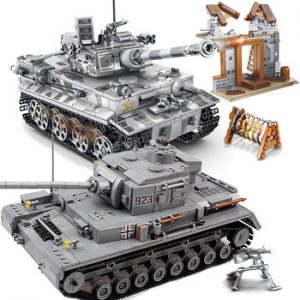 1154pcs Military Series Large Panzer Tank Building Blocks Legoing Tank Army City Enlighten Bricks Toys For Children