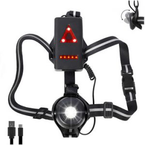 WEST BIKING Bicycle Light USB Charge Night Running Flashlight LED Chest Lamp Outdoor Sport Jogging Cycling Safety Warning Lights