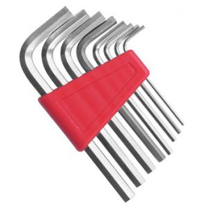 Jewii 8Pcs Hex Key Allen Wrench 1/16"- 1/4" Inch & 1.5mm-6mm Metric Size Chromium-vanadium Steel Spanner Short Arm Tool Set