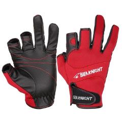 SeaKnight SK03 Sport Winter Fishing Gloves 1Pair/Lot 3 Half-Finger Breathable Leather Gloves Neoprene & PU Fishing Equipment