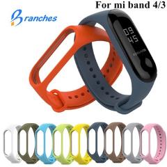 Bracelet for Xiaomi Mi Band 3 4 Sport Strap watch Silicone wrist strap For xiaomi mi band 3 4 bracelet Miband 4 3 Strap