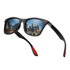 FUQIAN Hot Sale Polarized Sunglasses Men Women Classic Square Plastic Driving Sun Glasses Male Fashion Black Sunglass UV400