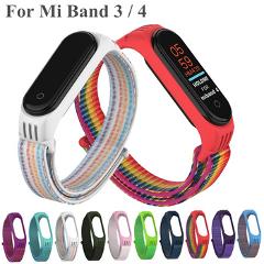 Replaceable Nylon Bracelet For Xiaomi Mi Band 3 4 Strap Nylon silicone Sport Wristband For Mi band 3 Band 4 Smart Watch Strap