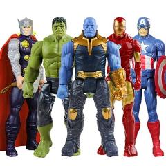 30cm Marvel Avengers Endgame Thanos Spiderman Hulk Iron Man Captain America Thor Wolverine Venom Action Figure Toys Doll for Kid