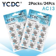 YCDC 24pcs 1.5V AG13 Battery LR44 L1154 RW82 RW42 SR1154 SP76 A76 357A pila lr44 SR44 AG 13 Alkaline Button Cell Coin Batteries