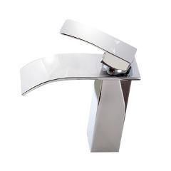 Brand New Polished Basin Sink Water Tap Single Lever Single Faucet Mixer Hole Deck Mounted Basin Bathroom Faucet WB-003