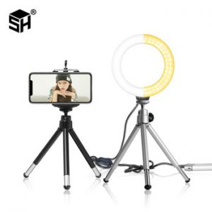 16cm Stepless Dimmable LED Makeup Selfie Ring Light for Youtube Video Camera Continuous Lighting Photo Studio Live Beauty Light