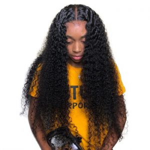 150% Curly Human Hair Wig With Baby Hair Pre-Plucked Lace Front Human Hair Wigs For Women Brazilian Remy Hair Bleached Knots