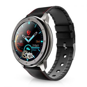 LEMFO ELF2 PPG + ECG Smart Watch Men Full Round Touch Screen 360*360 HD Resolution Stainless Steel Case Strap Replaceable