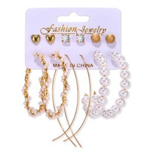 Women's Earrings Set Tassel Pearl Earrings For Women Bohemian Fashion Jewelry 2020 Geometric kolczyki Hoop Earings