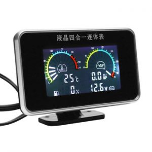 4in1 LCD Car Digital Gauge Oil  Voltage Pressure Fuel Water Temp Meter M10  Auto Replacement Parts 12V 24V