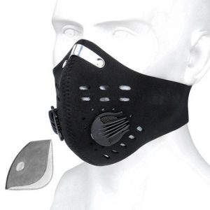 X-TIGER Cycling Face Mask PM 2.5 Bike Mask Activated Carbon Breathing Valve Sports Masks With Anti-Pollution Filter