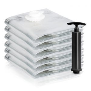 Vacuum Bag with Pump Clothe Storage Bag Luggage Travel Bags Space Saver Bag Save Wardrobe Space Airtight No Leak