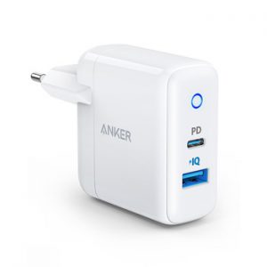 Anker 2-Port USB C Type C Wall Charger with 18W Power Delivery and 12W PowerIQ