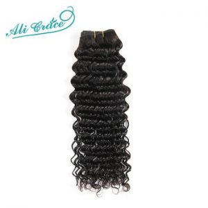 ALI GRACE Hair Brazilian Deep Wave Bundles 100% Remy Human Hair Extensions 3 and 4 Bundles Deal Deep Wave Human Hair Bundles