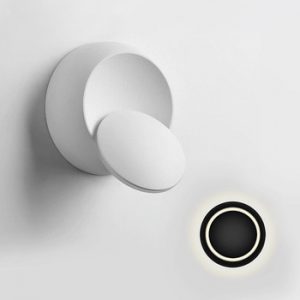 LED Wall Lamp 360 degree rotation adjustable bedside lights white Black creative wall lamp Black modern aisle round lamp