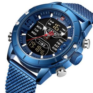 NAVIFORCE Men Watch Top Luxury Brand Man Military Sport Quartz Wrist Watches Stainless Steel LED Digital Clock Relogio Masculino