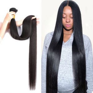 Wigirl Straight 28 30 32 40 Inch Remy Brazilian Hair Weave Bundles Natural Color 100% Human Hair Extension