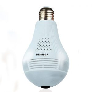 INQMEGA 360 Degree LED Light 960P Wireless Panoramic Home Security Security WiFi CCTV Fisheye Bulb Lamp IP Camera Two Ways Audio