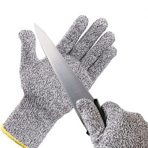Anti Cut Proof Gloves Hot Sale GMG Grey Black HPPE EN388 ANSI Anti-cut Level 5 Safety Work Gloves Cut Resistant Gloves