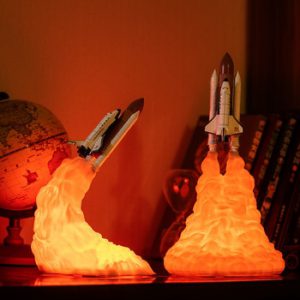 2019 New Dropship 3D Print Space Shuttle Lamp NIght Light For Space Fans Moon Lamp Rocket Lamp As Room Decoration