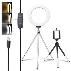 6inch/26cm Selfie LED Ring Light For Youtube Tiktok Makeup Video Light Usb Plug With Tripod For Phone