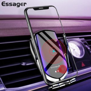 Essager 10W Qi Car Wireless Charger For iPhone 11 Samsung S20 Xiaomi Mi Induction Fast Wireless Charging with Car Phone Holder