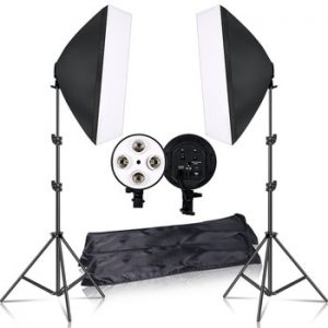 Photography 50x70CM Lighting  Four Lamp Softbox Kit With E27 Base Holder Soft Box Camera Accessories For Photo Studio Vedio