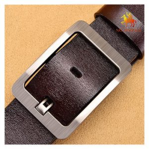 NO.ONEPAUL Genuine Leather men belt  fashion leather belts men luxury brand belts for men high quality Square retro pin buckle