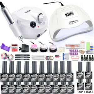 Nail Set 35000RPM electric Machine Nail drill 120W UV LED Lamp Dryer 30pcs Nail Gel Polish Kit Manicure Tools Set For Nail Art