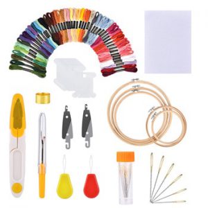 50 Colors Embroidery Skeins Sewing Kit Embroidery Cross Stitch Needle Tool DIY Knitting Stitching Sewing Sets