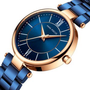 MINI FOCUS Women Watches Waterproof Blue Stainless Steel Brand Luxury Fashion Ladies Quartz Watch Relogio Feminino Montre Femme