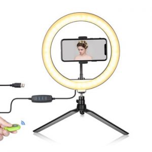 10inch/26cm Led Ring Light Photography Selfie Ring Lamp For Youtube & Tik Tok Makeup Video Light With Tripod For Phone