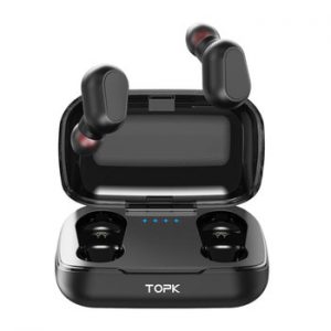 TOPK Wireless headphones TWS Bluetooth v5.0 LED Display Bluetooth Earphone Sports Waterproof earbuds headset Support iOS/Android