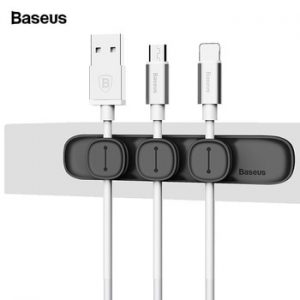 Baseus Magnetic Cable Organizer USB Cable Management Winder Clip Desktop Workstation Wire Cord Protector Cable Holder For iPhone