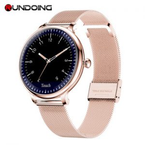 RUNDOING NY12 Stylish women smart watch Round Screen smartwatch for Girl Heart rate monitor compatible For Android and IOS